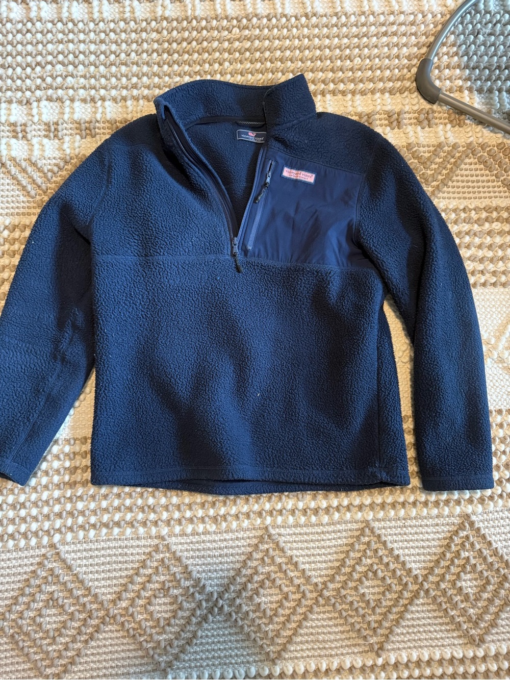 Vineyard Vines Navy Fleece Pullover Jacket - Men’s